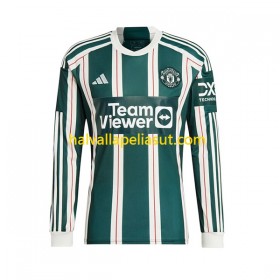 Jalkapallo Pelipaidat/Peliasut Manchester United Vieraspaita 2023-2024 Pitkähihainen